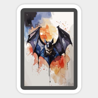 Blood Red Bat Sticker